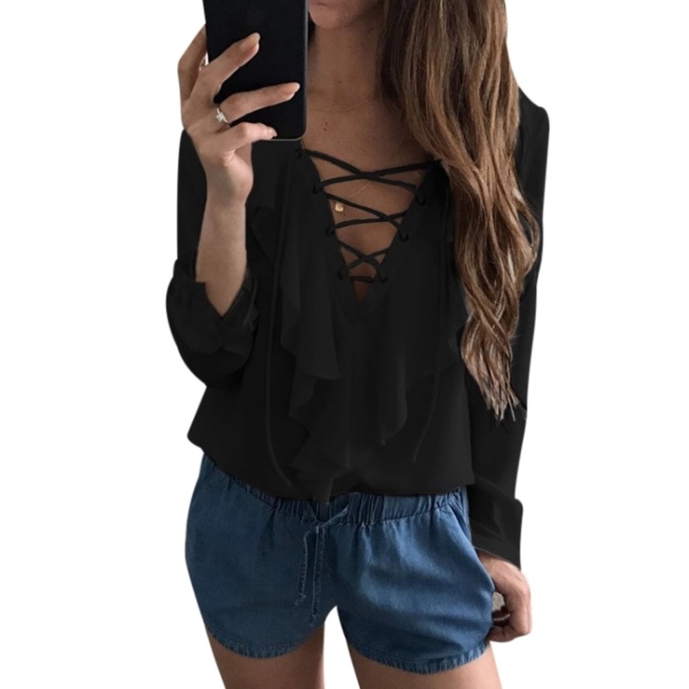 🆕Chiffon Blouse In Black